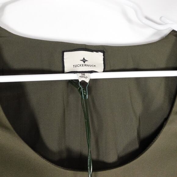 New Tuckernuck Women's Medium Olive Green Ariella Mini Dress Short Sleeve 230330 - Picture 6 of 11